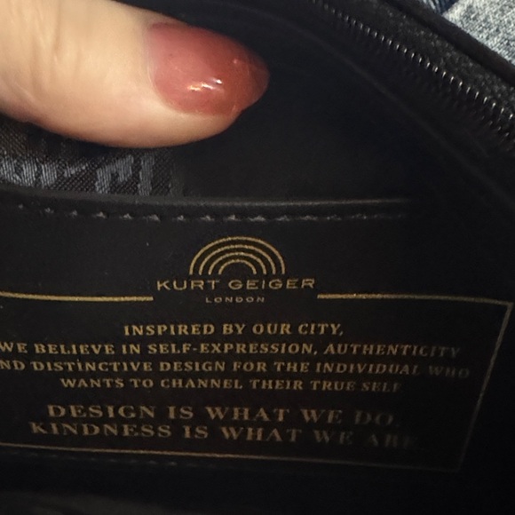 Kurt Geiger Woven Denim Blue Backpack and Wallet - Picture 5 of 13